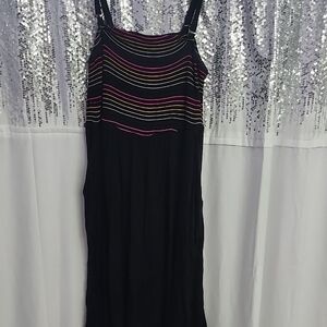 Torrid Black Dress with Multicolor Stripes